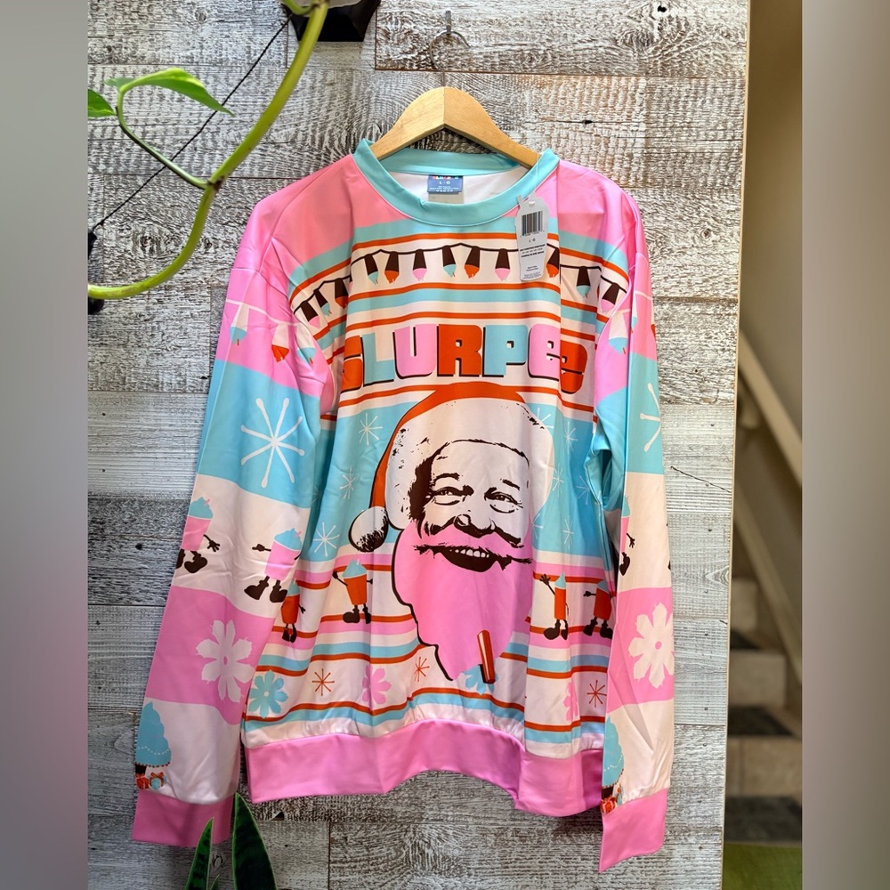 Slurpee | NWT Ugly Santa Christmas Holiday Long-Sleeved Shirt - Unisex L